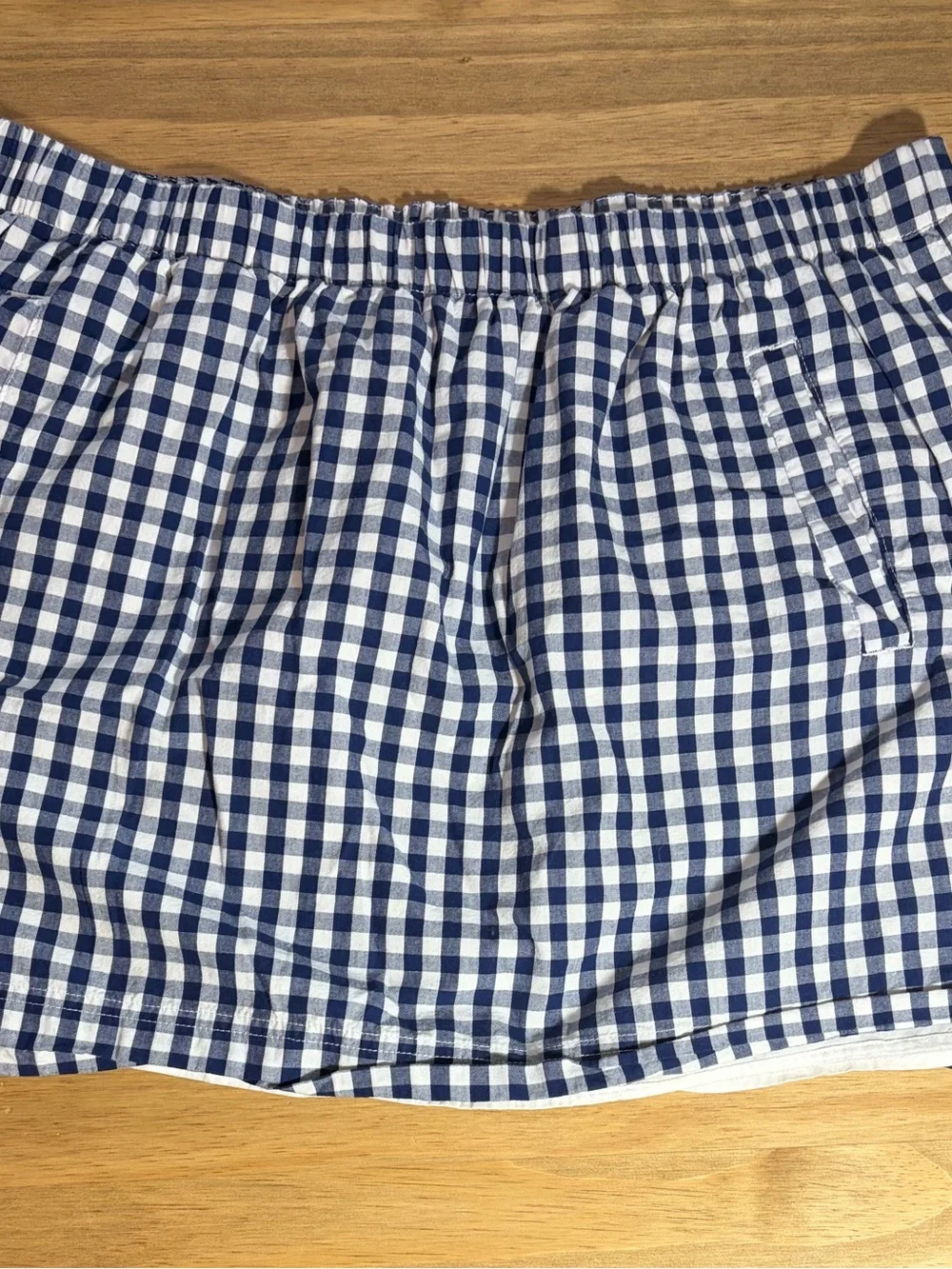 JCrew Classic Navy Gingham A-Line Skirt - Women